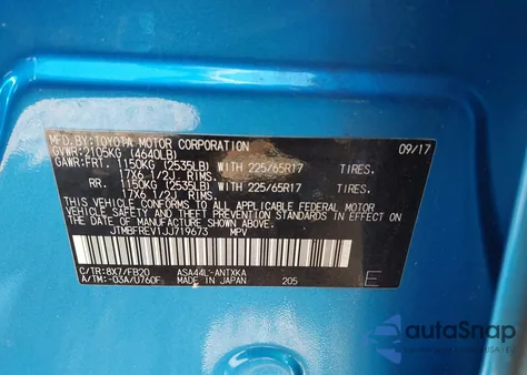 2018 Toyota Rav4 Le from USA, damaged, VIN JTMBFREV1JJ719673